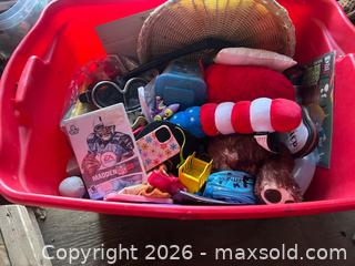 MaxSold Auction: Red Bin Mystery Stuff Flea Market Lot  - Stoughton (Massachusetts, USA) SELLER MANAGED Downsizing Online Auction - West Street