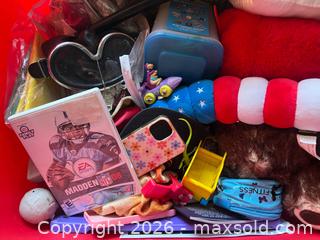 MaxSold Auction: Red Bin Mystery Stuff Flea Market Lot  - Stoughton (Massachusetts, USA) SELLER MANAGED Downsizing Online Auction - West Street