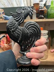 MaxSold Auction: Vintage Metal Rooster Figure / Statue  - Stoughton (Massachusetts, USA) SELLER MANAGED Downsizing Online Auction - West Street