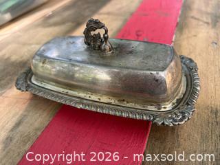 MaxSold Auction: Vintage Silver Plate Metal Butter Dish  - Stoughton (Massachusetts, USA) SELLER MANAGED Downsizing Online Auction - West Street