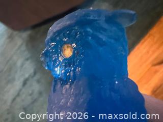 MaxSold Auction: Vintage Westmoreland Blue Satin Glass Owls on Books Figurines  - Stoughton (Massachusetts, USA) SELLER MANAGED Downsizing Online Auction - West Street