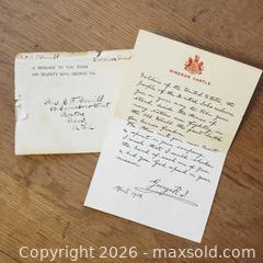 MaxSold Auction: World War 1 Soldier Letter from King George of England - Stoughton (Massachusetts, USA) SELLER MANAGED Downsizing Online Auction - West Street