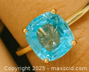 MaxSold Auction: Certified 10K(2.16g)Blue Zircon (2.5ct) - Toronto (Ontario, Canada) PARTNER MANAGED Downsizing Online Auction - Queen Street East
