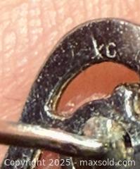 MaxSold Auction: 14K White Gold Diamond Earring - Marked  - Toronto (Ontario, Canada) PARTNER MANAGED Reseller Online Auction - Queen Street West.