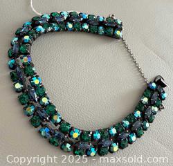 MaxSold Auction: Green Rhinestones Crystals Bracelet SHERMAN - Toronto (Ontario, Canada) PARTNER MANAGED Reseller Online Auction - Queen Street West.