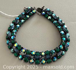 MaxSold Auction: Green Rhinestones Crystals Bracelet SHERMAN - Toronto (Ontario, Canada) PARTNER MANAGED Reseller Online Auction - Queen Street West.