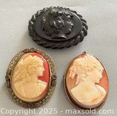 MaxSold Auction: Vintage Camo Brooch &#38; Pendant &#38; More  - Toronto (Ontario, Canada) PARTNER MANAGED Reseller Online Auction - Queen Street West.