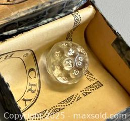 MaxSold Auction: Vintage &#34;Crystal Ball&#34; Fortune-Telling Game / Fortune Tellers Crystal Dice in Original Box - Toronto (Ontario, Canada) PARTNER MANAGED Reseller Online Auction - Queen Street West.