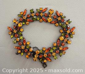 MaxSold Auction:  Vintage Fall Tone Color Rhinestone Bracelet with Safety Chain SHERMAN - Toronto (Ontario, Canada) PARTNER MANAGED Reseller Online Auction - Queen Street West.