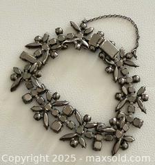 MaxSold Auction:  Vintage Fall Tone Color Rhinestone Bracelet with Safety Chain SHERMAN - Toronto (Ontario, Canada) PARTNER MANAGED Reseller Online Auction - Queen Street West.