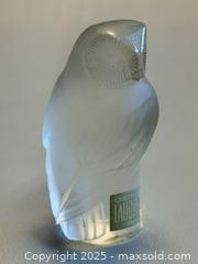 MaxSold Auction: Vintage French Signed Lalique Crystal Owl Paperweight with Original Label  - Toronto (Ontario, Canada) PARTNER MANAGED Reseller Online Auction - Queen Street West.