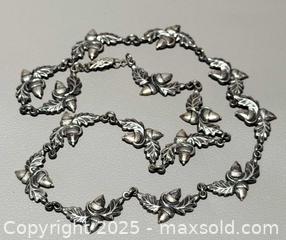 MaxSold Auction: Vintage Signed Danecraft STERLING Silver Acorn Necklace - Marked  - Toronto (Ontario, Canada) PARTNER MANAGED Reseller Online Auction - Queen Street West.