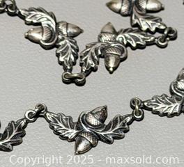 MaxSold Auction: Vintage Signed Danecraft STERLING Silver Acorn Necklace - Marked  - Toronto (Ontario, Canada) PARTNER MANAGED Reseller Online Auction - Queen Street West.
