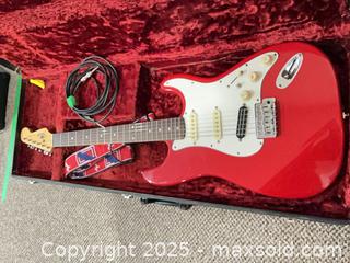 MaxSold Auction: Original   Strato Caster  Guitar with Antique  Guitar Case - Prince Edward (Ontario, Canada) PARTNER MANAGED Downsizing Online Auction - Conger Drive
