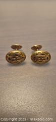 MaxSold Auction: 14K Gold Ornate Monogram Oval Cufflinks (Pair) - Toronto (Ontario, Canada) PARTNER MANAGED Downsizing Online Auction - Dawlish