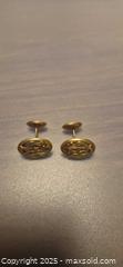 MaxSold Auction: 14K Gold Ornate Monogram Oval Cufflinks (Pair) - Toronto (Ontario, Canada) PARTNER MANAGED Downsizing Online Auction - Dawlish