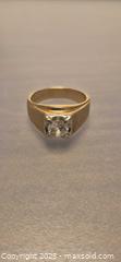 MaxSold Auction: Heavy Vintage 10K Yellow Gold Solitaire Ring with Imitation Diamond, US 9.5 - Toronto (Ontario, Canada) PARTNER MANAGED Downsizing Online Auction - Dawlish