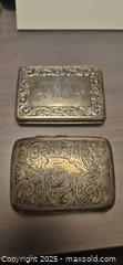 MaxSold Auction: Pair of Antique Hallmarked Sterling Silver Cigs Cases, Floral Engraving, Monogrammed - Toronto (Ontario, Canada) PARTNER MANAGED Downsizing Online Auction - Dawlish
