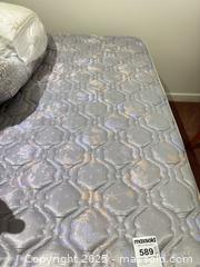 MaxSold Auction: Full-Size Mattress &#38; Box Spring on Metal Frame with Casters - Mississauga (Ontario, Canada) Estate Sale Online Auction - Captain Court