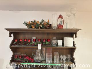 MaxSold Auction: Mixed Lot: Glass &#38; Crystal Stemware, Pitcher, Vase + Holiday Candle Holders B - Mississauga (Ontario, Canada) Estate Sale Online Auction - Captain Court