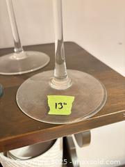 MaxSold Auction: Mixed Lot: Glass &#38; Crystal Stemware, Pitcher, Vase + Holiday Candle Holders B - Mississauga (Ontario, Canada) Estate Sale Online Auction - Captain Court