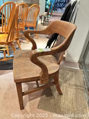 MaxSold Auction: Oak Armchair with Brown Leather Insert, Mission Style B - Mississauga (Ontario, Canada) Estate Sale Online Auction - Captain Court