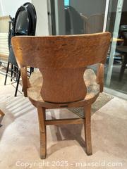 MaxSold Auction: Oak Armchair with Brown Leather Insert, Mission Style B - Mississauga (Ontario, Canada) Estate Sale Online Auction - Captain Court
