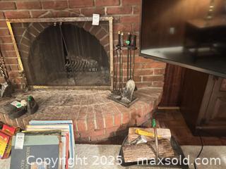 MaxSold Auction: Wrought Iron Fireplace Tool Set with Stand &#38; Screen - Mississauga (Ontario, Canada) Estate Sale Online Auction - Captain Court
