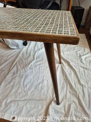 MaxSold Auction: MCM Mosaic Tile-Top Coffee Table with Tapered Legs - Toronto (Ontario, Canada) SELLER MANAGED Moving Online Auction - Dovercourt Road (CONDO)