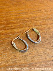 MaxSold Auction: 10k Yellow + White Gold - Oval Tube Earrings - Hamilton (Ontario, Canada) SELLER MANAGED Estate Sale Online Auction - Gertrude Street