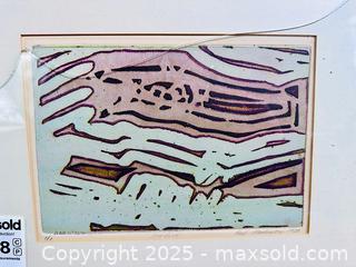 MaxSold Auction: 1/1 Woodblock Print Seabed by Pat Parkinson  - Hamilton (Ontario, Canada) SELLER MANAGED Estate Sale Online Auction - Gertrude Street