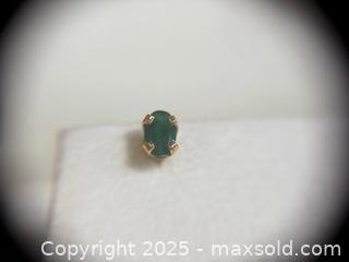 MaxSold Auction: 14kt Gold + Emerald Stud Earrings - Hamilton (Ontario, Canada) SELLER MANAGED Estate Sale Online Auction - Gertrude Street