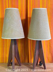 MaxSold Auction: Pair of Danish Mid Century Modern Teak Tripod Lamps - Hamilton (Ontario, Canada) SELLER MANAGED Estate Sale Online Auction - Gertrude Street