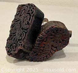 MaxSold Auction: 3 Antique Wood Pattern Print Blocks Indigenous?  - Toronto (Ontario, Canada) PARTNER MANAGED Downsizing Online Auction - Scarborough Road