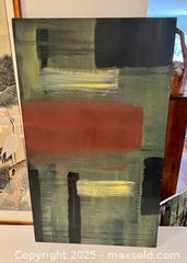 MaxSold Auction: Abstract Oil Painting Sheryl Dudley Toronto Artist Unique Large  - Toronto (Ontario, Canada) PARTNER MANAGED Downsizing Online Auction - Scarborough Road
