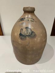 MaxSold Auction: Antique Brantford Weldin Merchant Stoneware Jug Painted Unique  - Toronto (Ontario, Canada) PARTNER MANAGED Downsizing Online Auction - Scarborough Road