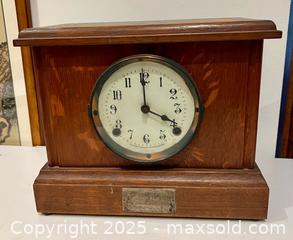 MaxSold Auction: Antique Pequegnat Mantle Clock Oak 1920s? Innisfil  - Toronto (Ontario, Canada) PARTNER MANAGED Downsizing Online Auction - Scarborough Road