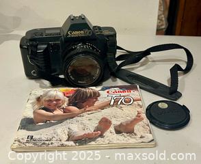 MaxSold Auction: Canon T70 Film Camera 35mm with Manual  - Toronto (Ontario, Canada) PARTNER MANAGED Downsizing Online Auction - Scarborough Road