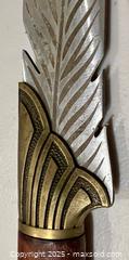 MaxSold Auction: Unique Custom Cutter Blade Feather Design Long Wood Handle  - Toronto (Ontario, Canada) PARTNER MANAGED Downsizing Online Auction - Scarborough Road