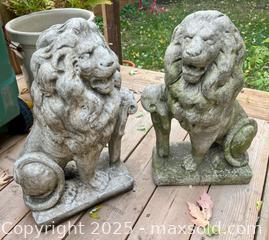 MaxSold Auction: Vintage Cement Lion Statues Figures Excellent Condition - Toronto (Ontario, Canada) PARTNER MANAGED Downsizing Online Auction - Scarborough Road