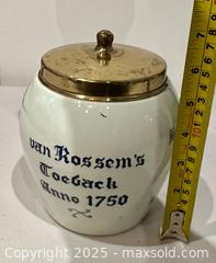 MaxSold Auction: Vintage Delft Cookie Jar Unique Blue White Painted Design  - Toronto (Ontario, Canada) PARTNER MANAGED Downsizing Online Auction - Scarborough Road