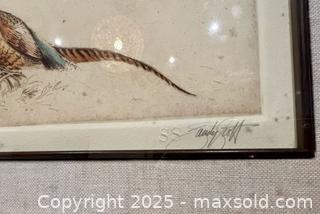 MaxSold Auction: Vintage Pheasant Coloured Etching Art Work  - Toronto (Ontario, Canada) PARTNER MANAGED Downsizing Online Auction - Scarborough Road