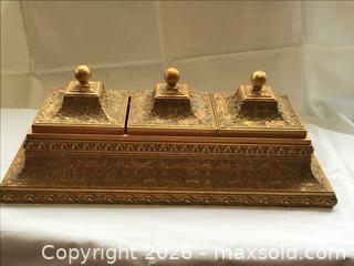 MaxSold Auction: bombay company carved gold box - Hamilton (Ontario, Canada) SELLER MANAGED Downsizing Online Auction - St Joseph's Drive (CONDO)