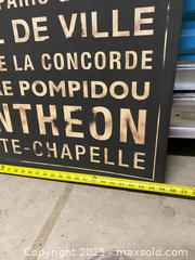 MaxSold Auction: Pair of Oversized Canvas Wall Art – New York &#38; Paris Typography (58”x30”) - Vancouver (British Columbia, Canada) SELLER MANAGED Reseller Online Auction - East 7th Avenue (STORAGE)