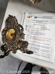 MaxSold Auction: Art nouveau gilted iron clock - Upper Moreland Township (Pennsylvania, USA) SELLER MANAGED Charity/Fundraising Online Auction - Davisville Road