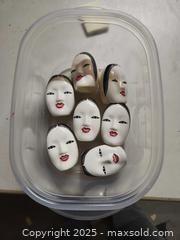 MaxSold Auction: Hant painted bone China noh face napkin rings - Upper Moreland Township (Pennsylvania, USA) SELLER MANAGED Charity/Fundraising Online Auction - Davisville Road