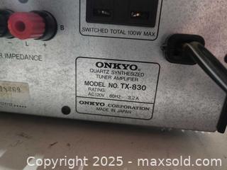 MaxSold Auction: Onkyo synthesized tuner amplifier  - Upper Moreland Township (Pennsylvania, USA) SELLER MANAGED Charity/Fundraising Online Auction - Davisville Road