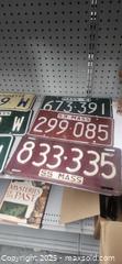 MaxSold Auction: Vintage Massachusetts license plates  - Upper Moreland Township (Pennsylvania, USA) SELLER MANAGED Charity/Fundraising Online Auction - Davisville Road