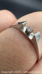 MaxSold Auction: 14k white gold solitaire diamond ring  - Markham (Ontario, Canada) SELLER MANAGED Downsizing Online Auction - Loring Crescent