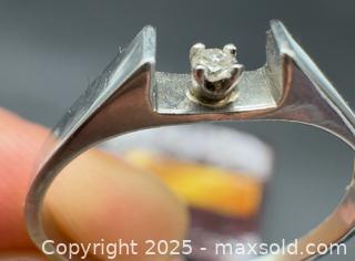 MaxSold Auction: 14k white gold solitaire diamond ring  - Markham (Ontario, Canada) SELLER MANAGED Downsizing Online Auction - Loring Crescent